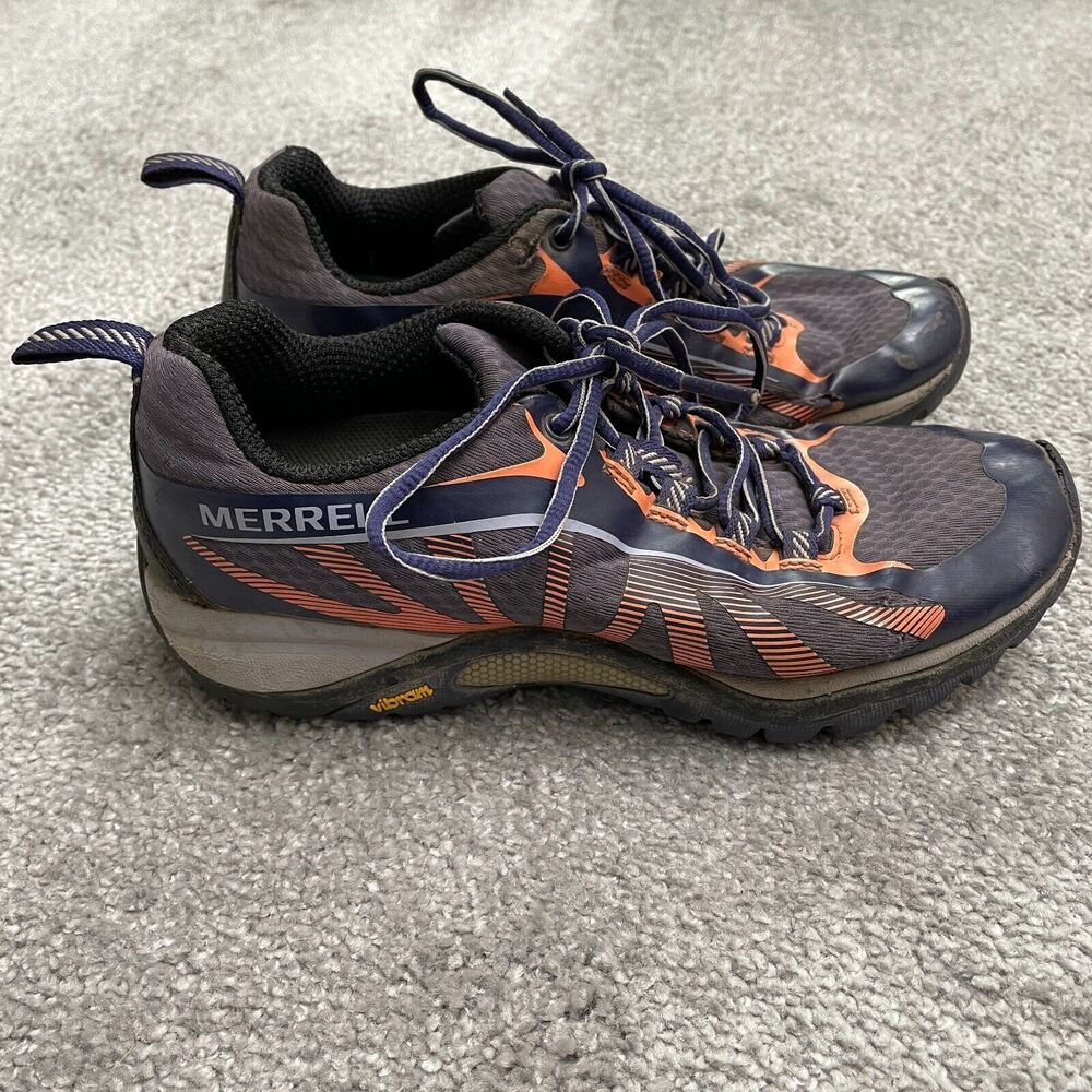 Merrell Astral Aura Hiking Trail Shoes Sneakers Womens US 5.5 UK 3 Blue Orange